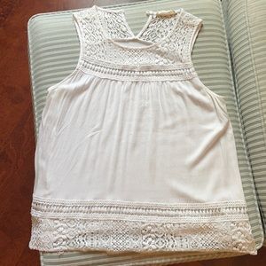 White tank top with lace